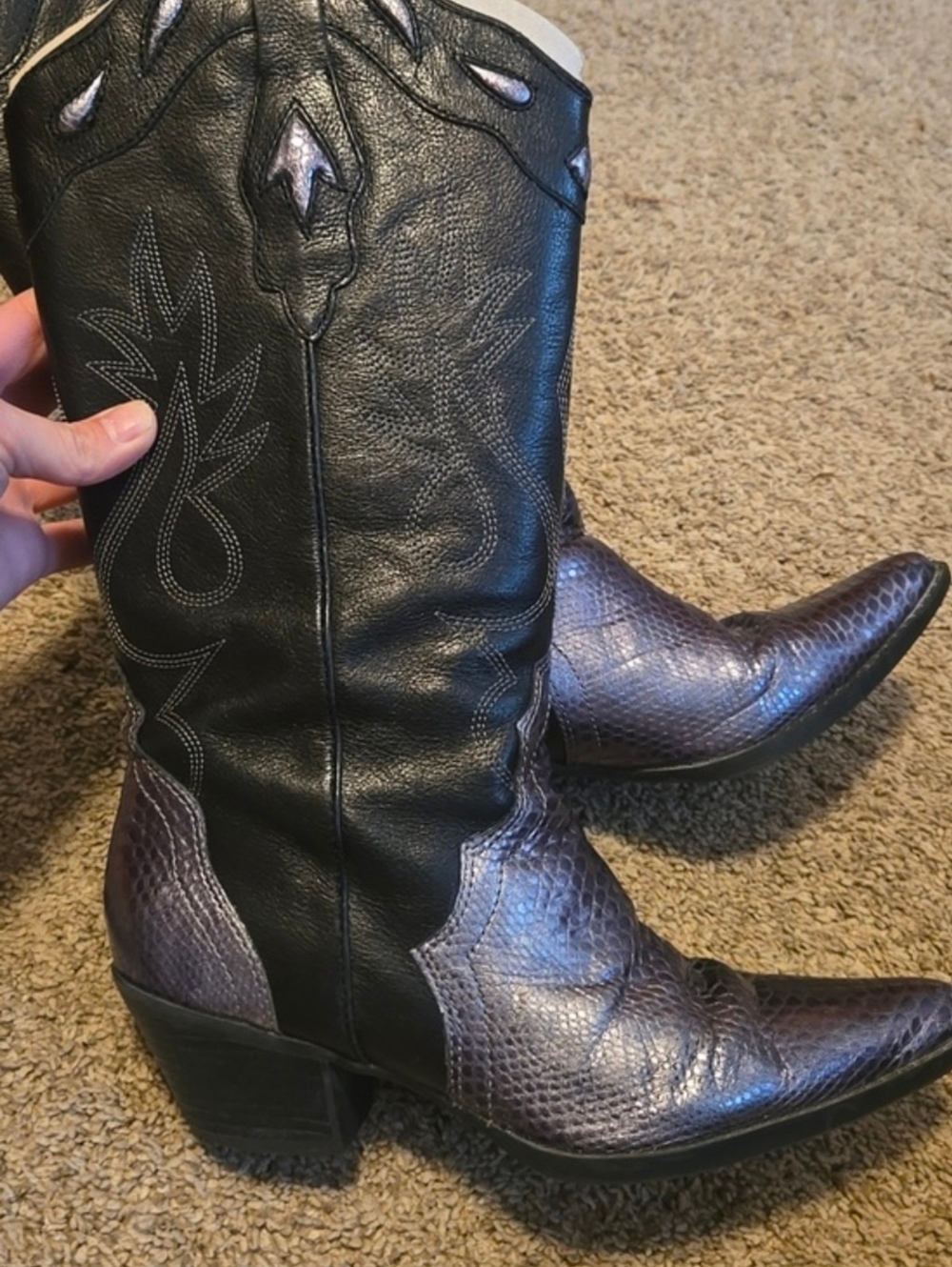 Reba Leather Cowboy Boots